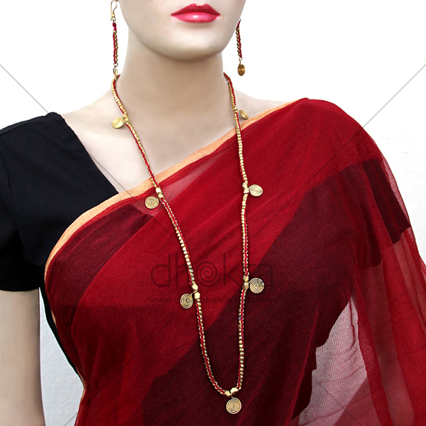Dhokra Twirls Avanti Set | dhokra necklace online | Dhokra